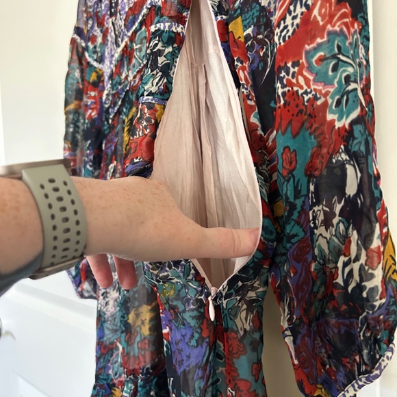 Maeve Annabella Floral Boho Maxi Dress Anthropology Size 2P - Picture 10 of 10